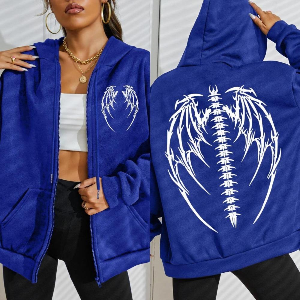 Креативная толстовка с капюшоном на молнии с принтом скелета, женская модная флисовая толстовка, осенняя спортивная одежда, уличный повседневный топ