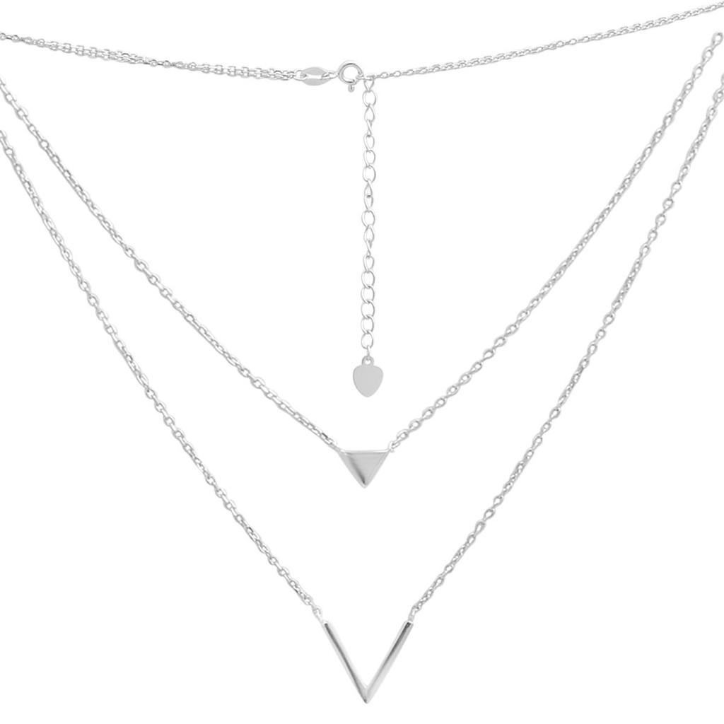 Серебряное колье с без камней, вес изделия 4,24 гр (2183938)