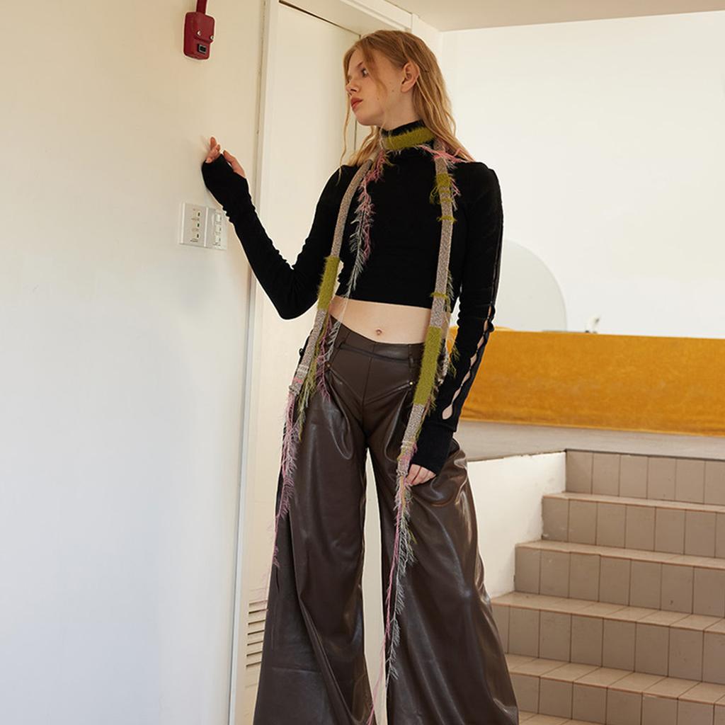 Furry Scarf for Women Long Skinny Belt Necktie Neck Scarf Y2K Girls Photo Props Long Neckerchief Skinny Scarf Necktie