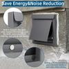 Useful Metal Dryer Vent Cover Weatherproof 4 Inch Exterior Wall Vent Hood Safety Anti-Backdraft Exhaust Hood Home Ventilation