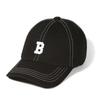 BUTDEEP Non-Logo Curve Cap - Black/Stitched