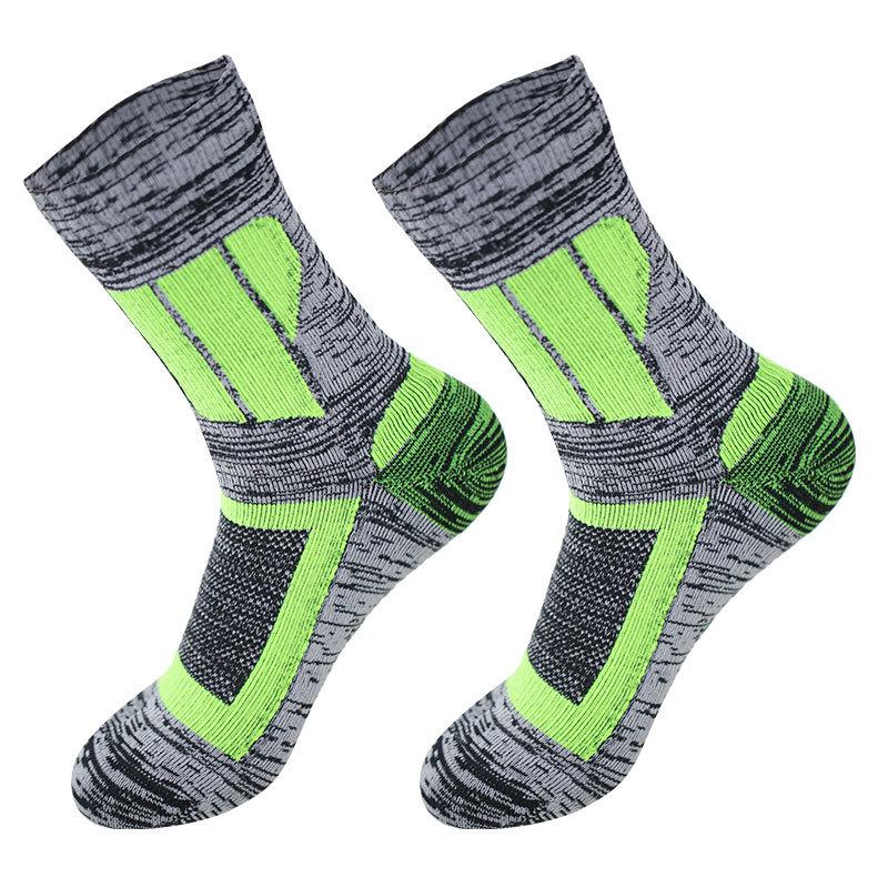 Unisex Mid Calf Ski Socks, Nylon Breathable Sweat Absorbent Winter Sports Socks for Men Women, 168N Terry Knit Thermal Socks