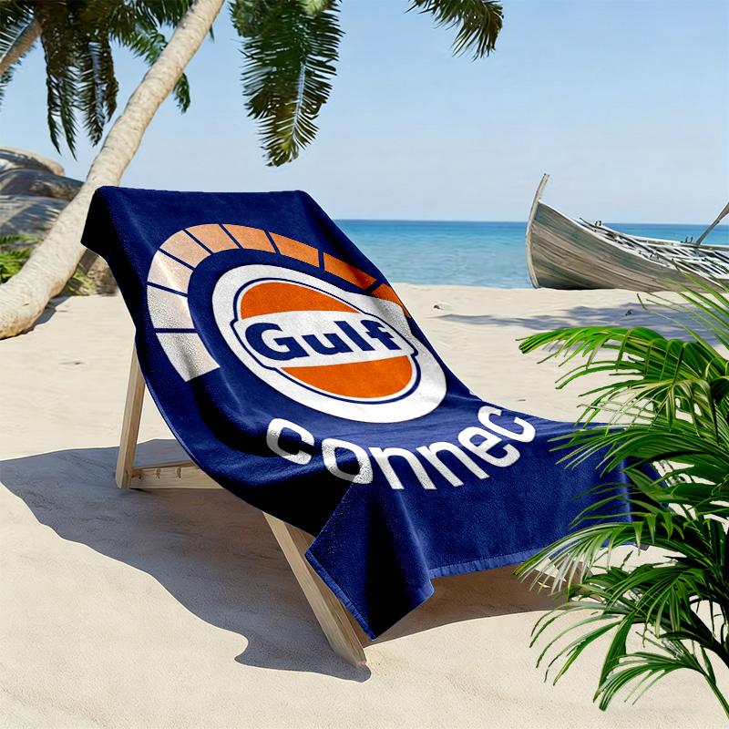 Gulf Brand Logo Design beach towel beach soft swim seaside Absorbent bath towel Comfort printing Fashion Travel and vacation towels