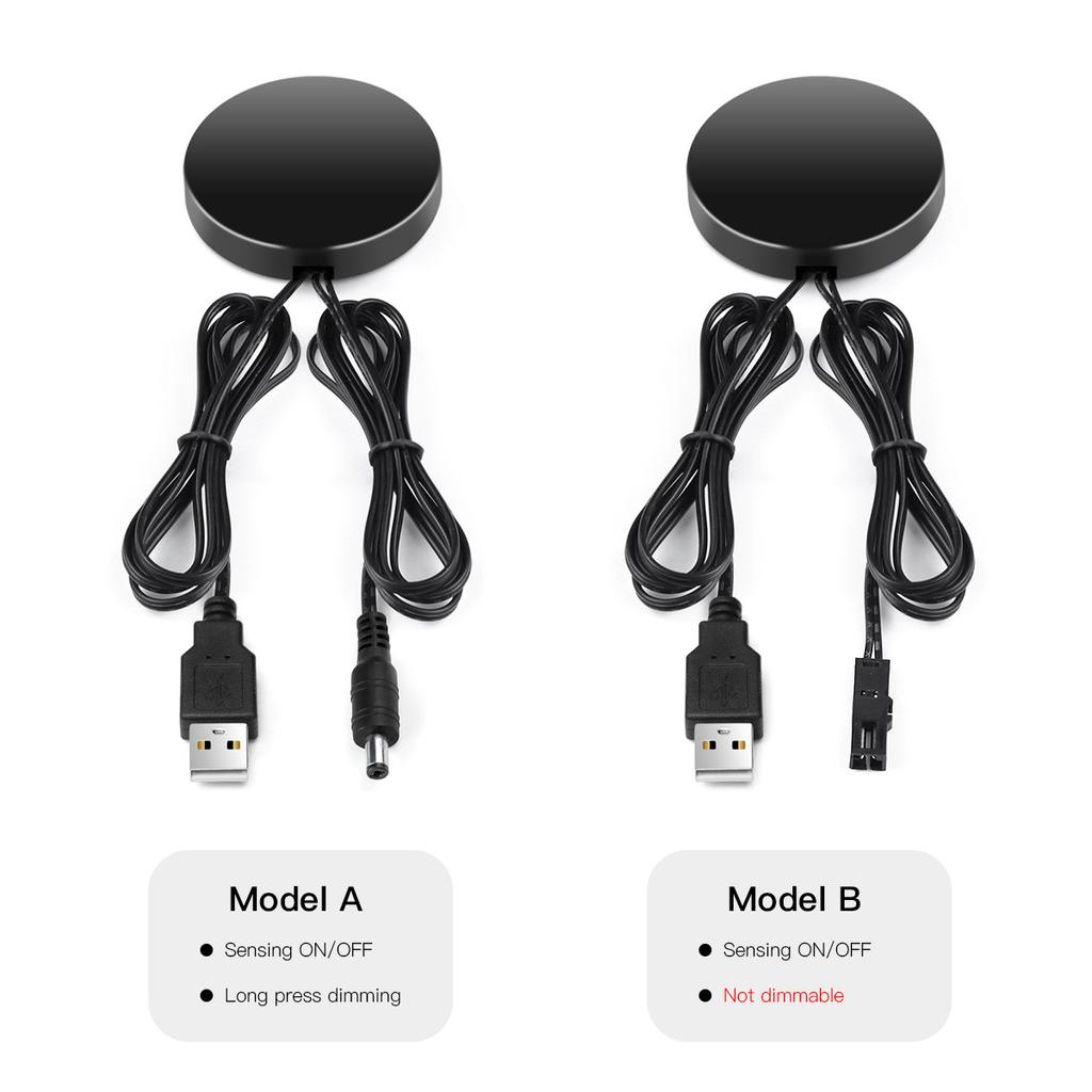 DC 5 В USB светодиодный диммер с сенсорным датчиком, проницаемый 25 мм, дерево, стекло, акрил, затемняемый переключатель, сделай сам, кухонный шкаф, лампа для гардероба