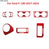 Для Ford F-150 2017-автомобильные аксессуары, внутренние передние сливные чашки из углеродного волокна, декоративная рамка, красные наклейки