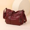 New Women's Urban Simple Single Shoulder Fashion Simple Large Capacity Women's Bag Messenger Bag Soft Leather