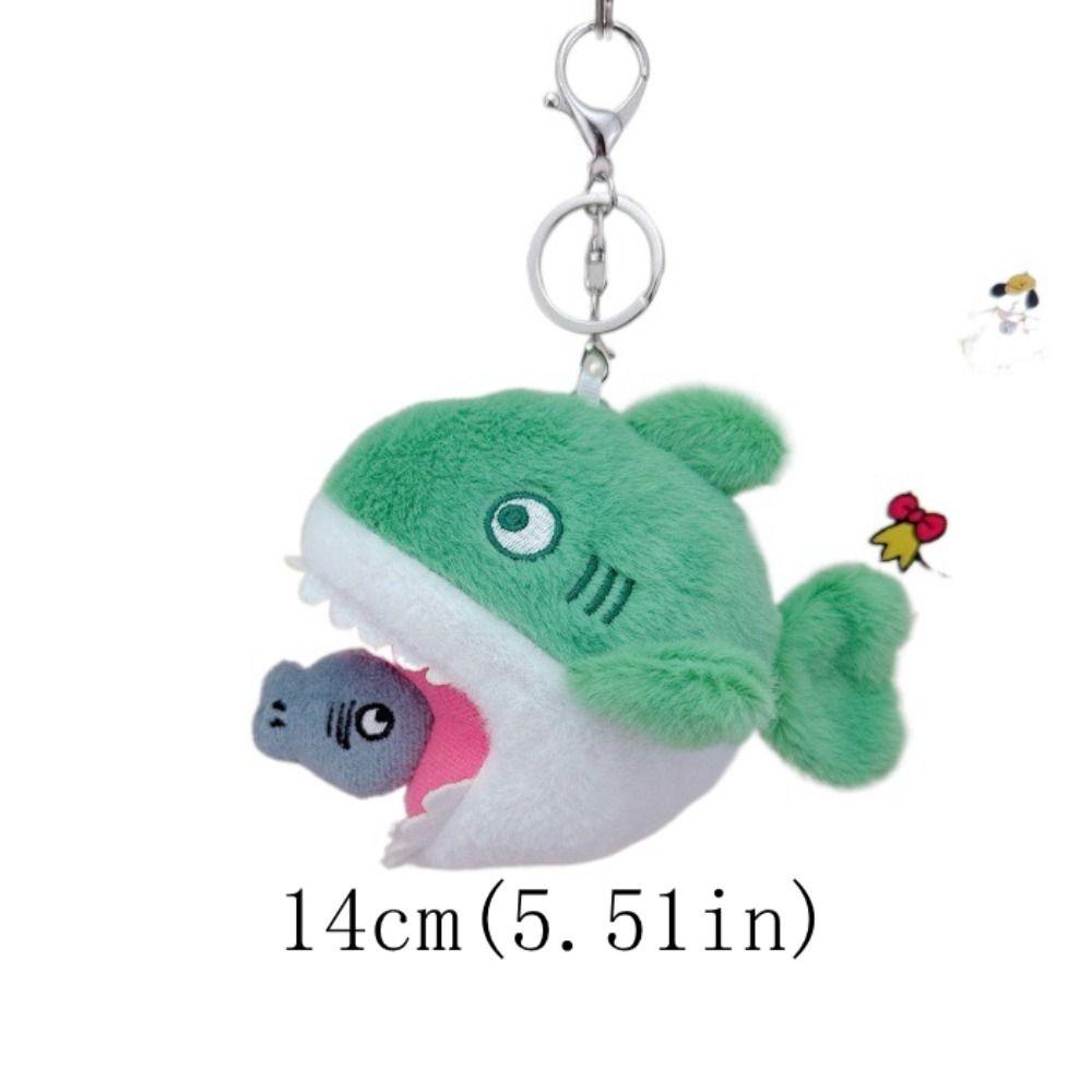 Stuffed Doll Blue Shark Pendant Stuffed Animal Plush Shark Keyring Kids Gifts