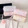 Bow Quilted Pencil Pouch Y2k Flower Pencil Case Desktop Storage Cloth Stationery Bag  Student