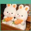 Плюшевый Очаровательный Короткий Зайчик с Морковкой Детский Идеальный Подарок для Празднования Дня Рождения