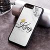 Krajews KING QUEEN CROWN MR MRS Phone Case For iPhone 17 Air 16 15 14 11 12 13 Pro MAX Plus cover shell coque