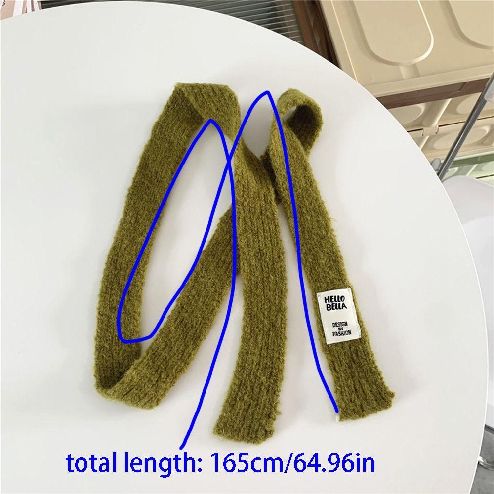 Letter Neck Tie Korean Style Neckerchief Fashion Y2K Knitted Long Scarves Winter/Autumn