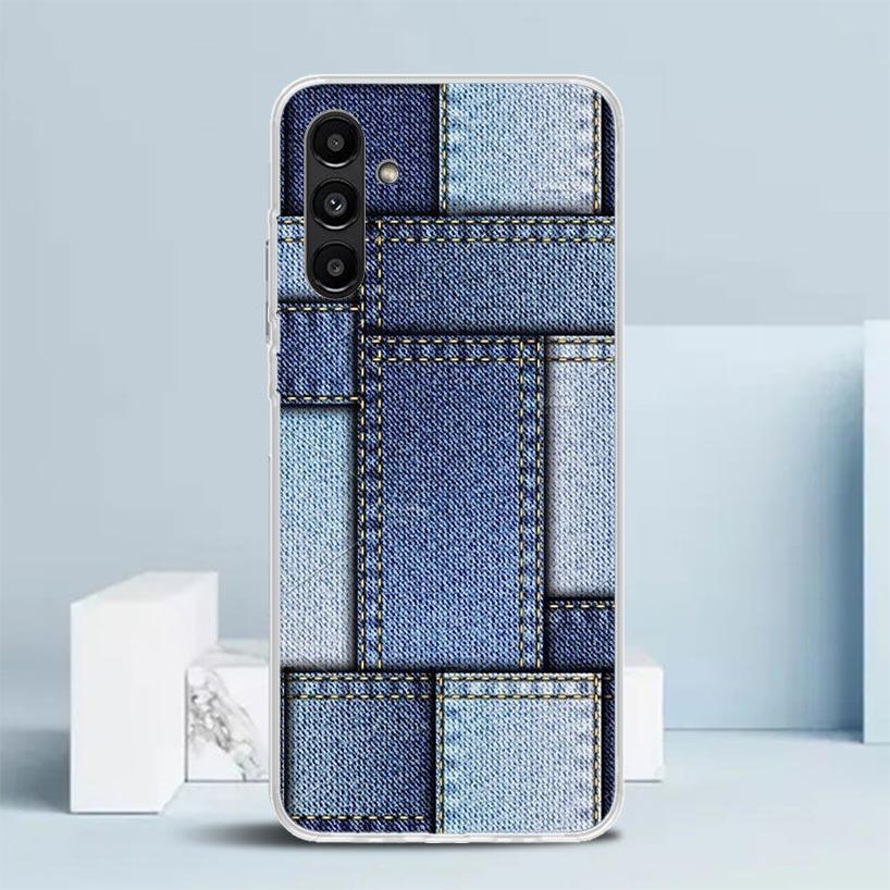 Джинсовый Ковбойский Деним Печатный Чехол Для Телефона Для Samsung Galaxy A17 A37 A57 A16 A15 A14 A13 A56 A55 A54 A53 A36 A35 A34 A33 A26 A25 A24