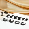 Bobisty 6 Pairs Hypoallergenic Stainless Steel Earrings for Men Women WaterProof Stud Hoop Earrings Set For Multiple Piercings3