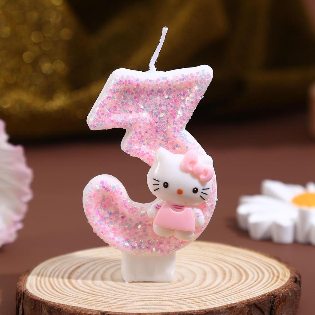 Creative Birthday Cake Number Candle Topper for Kids.