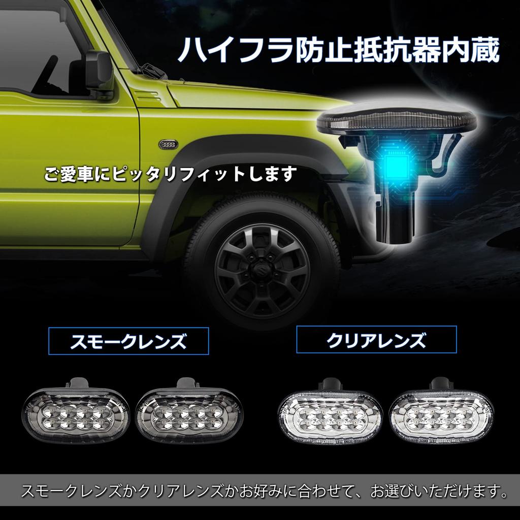 Светодиодный габаритный фонарь OPPLIGHT Jimny, боковой габаритный указатель поворота Jimny JB64, Jimny Sierra JB74, эксклюзивный светодиодный боковой габаритный фонарь, натуральный янтарный цвет, яркий