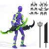 Not Assembled Action Figure Set Giant Sword Titan Robot Action Figure DIY Dummy Doll Ornament 3D Articulated Figures Boys Like