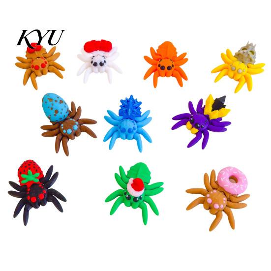 Mysterious Nighttime Play Toys Halloween Spider Figurine, 3D Printed Articulated Joint with Glow Trick or Treat Goody Bag Stuffers in Dark Eggs,
