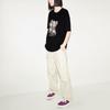 Uniqlo X Kaws Коллаборация Весна/Лето 2023 Принт с изображением обнимающей куклы Футболка с круглым вырезом с коротким рукавом Унисекс Топы Черный 467775-09
