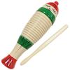 AllBright Guiro Wood Guiro Percussion Musical Instrument Music Performance Ethnic Instrument Toy Fish Shape with Stick Children's