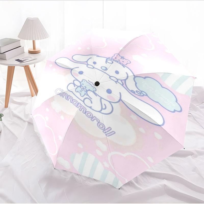 Портативный дорожный зонт с милыми дизайнами персонажей Sanrio, складной зонт с защитой от УФ-лучей.
