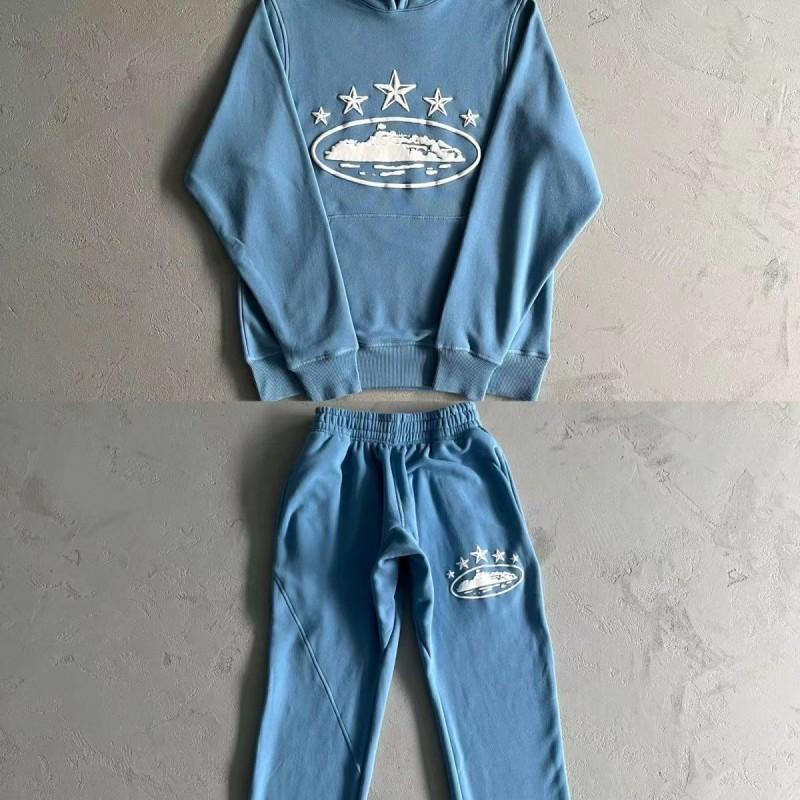 Mens Hip Hop Streetwear Set Cotton Hoodie Jogger Pants Casual Outfit Fashion