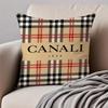 Classic Italian Brand CCanali Cushion Cover Pillowcase Antidustmite Invisible Zipper Short Plush Sofa Cushion