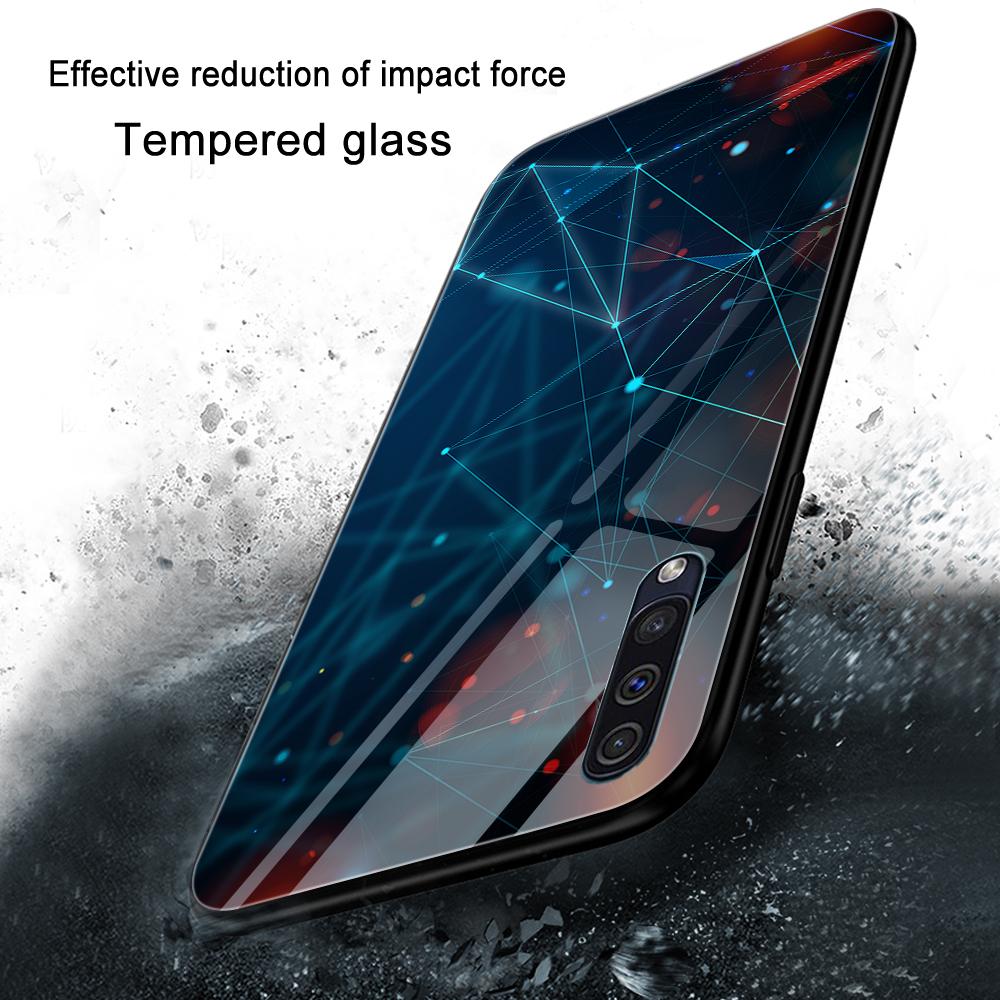 Роскошный чехол с геометрическим узором для Samsung Galaxy A52 A70 A71 A73 A53 A13 5g A03 A72 A22 A21s A03 Core A42, чехол из закаленного стекла Capinha