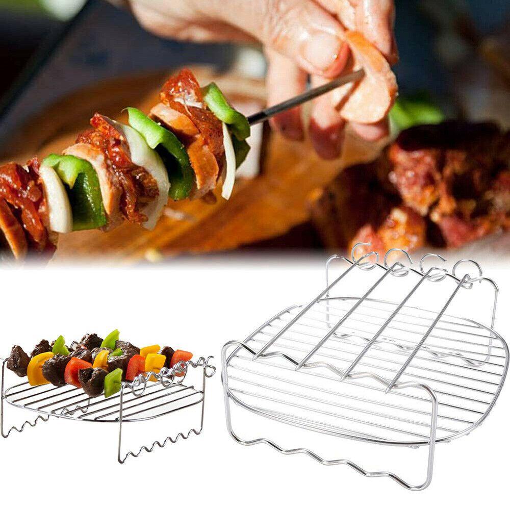Durable Stainless Steel Air Fryer Accessories Air Fryer Rack Baking Dishes Tray Rack Grill Rack