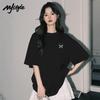 Женская футболка MJ STYLE из чистого хлопка с круглым вырезом и коротким рукавом