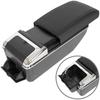 VW Golf VI 08-13 Armrest with Storage Compartment, Black Eco Leather, with Mounting Kit