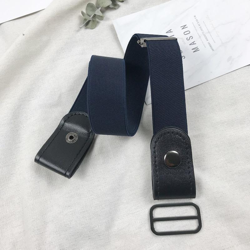 Невидимый ленивый пояс женский эластичный джинсовый ремень простой высокая плотность тянется как растягивающаяся пряжка бесплатно