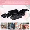 Makeup Case Makeup Bag Professional Cosmetics Organizer Portable Beauty Box 4 Levels 35.5x20x25.5cm Aluminum