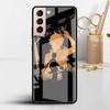 Glass Case For Samsung Galaxy S22 S20 FE S21 5G S10 S9 Plus Note 10 20 Lite Tempered Phone Cover Anime Genshin Impact Cool