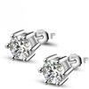 New 925 Sterling Silver Earrings six claw 2ct Moissanite for Women Top Quality Wedding Engagement Jewelry Fashion Ear Stud Party