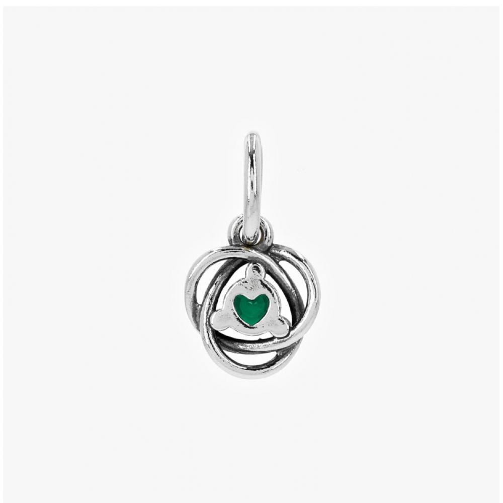 PAndora 793125c05 May Birthstone Green Eternity Circle Pendant And Dangle Silver Charm