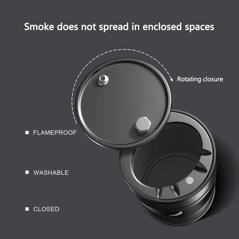 Alloy Car Ashtray With Rotating High Lid Flame Retardant Cigarette Cup For Porsche 911 Cayenne Panamera Macan Boxster Carrera-GT