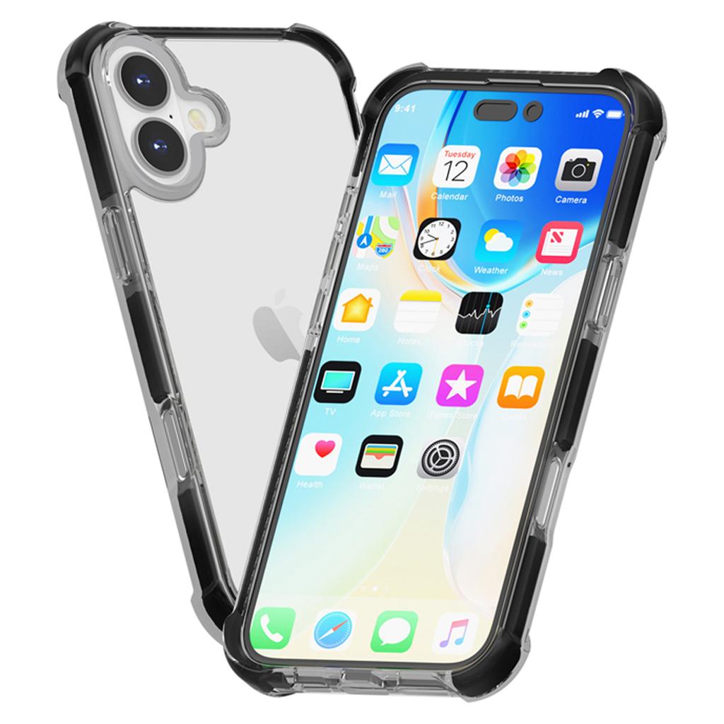 Чехол для iPhone 17 Четыре Угла Защита от Падений Прозрачный ТПУ + ТПЭ + ПК Чехол для Телефона