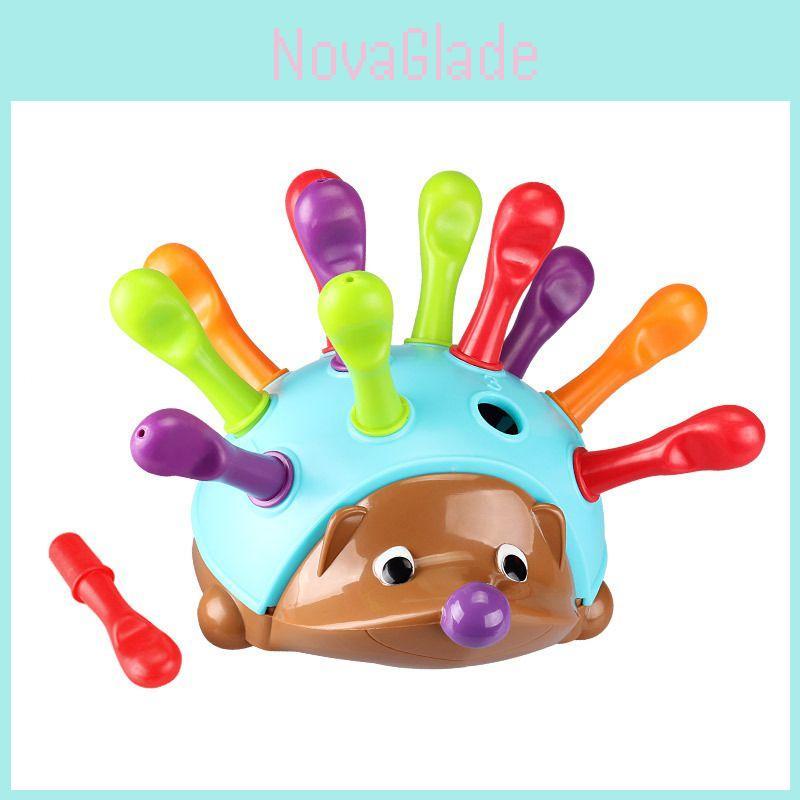 Early Education Baby Toy Little Hedgehog Plug-in Toy For Fine Motor Skills And Color Recognition