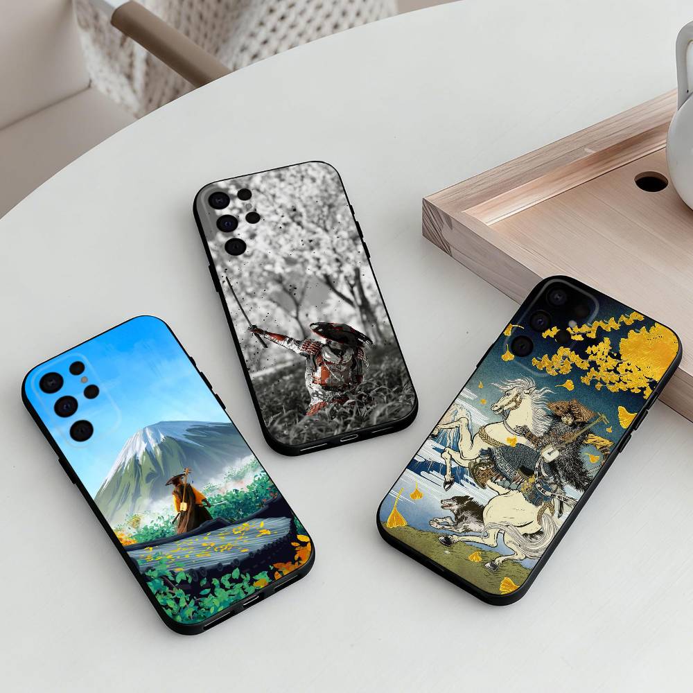 Чехол для телефона G-Ghost Of Y-Yotei Для Samsung S25,S24,S21,S22,S23,S30,Ultra,S20,Plus,Другие Мягкий Черный Чехол