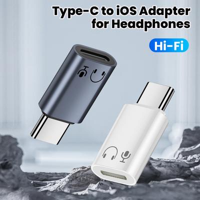 Аудиоадаптер для наушников Type C на Lightning для iPhone 15 16 Pro Max Samsung iPad MacBook USB C Адаптер Конвертер для наушников