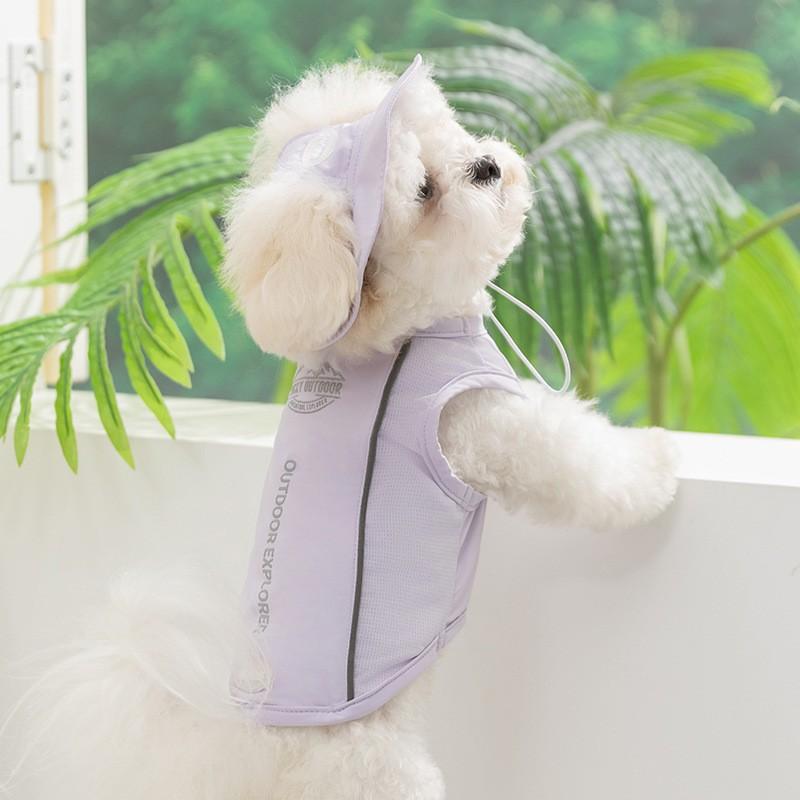 Portable Cooling Vest Small Dogs Sun Protection Breathable Pet Harness Outfit Bichon Poodle