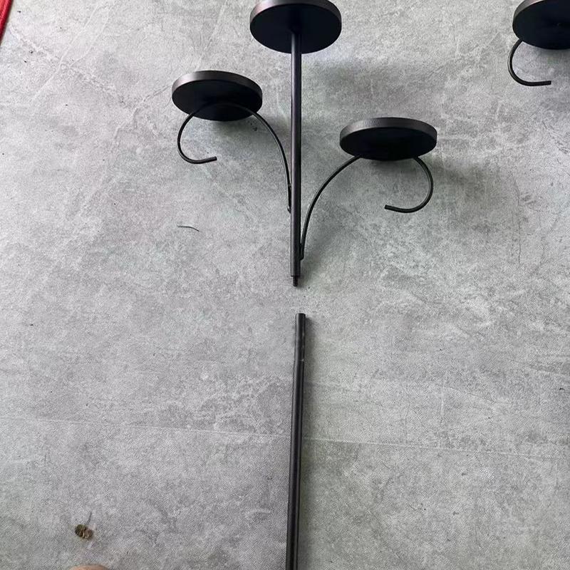 Черный тройной верхушка для дерева, подсвечник для верхушки дерева, верхушка для канделябра