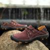 Genuine Leather Men's Hiking Shoes Casual Outdoor Trekking Walking Sneakers