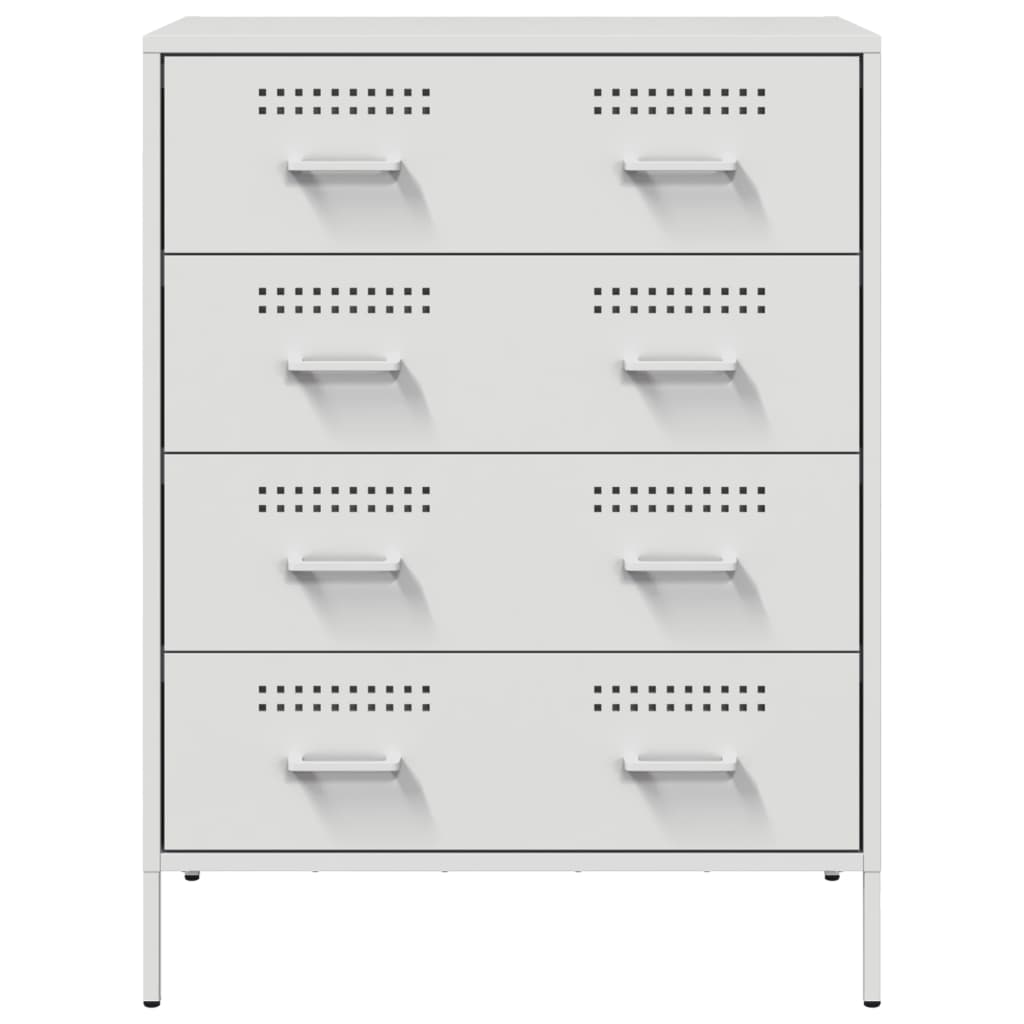 Комод Белый 68 x 39 x 89 см Сталь