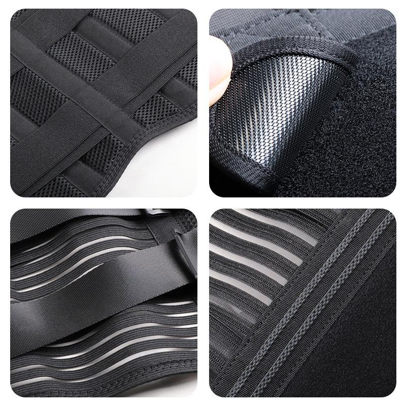 Unisex Back Brace with 6 Stays Working Safety Breathable Lumbar Back Belt Anti-skid Lumbar Support Lumbar Back Braces
