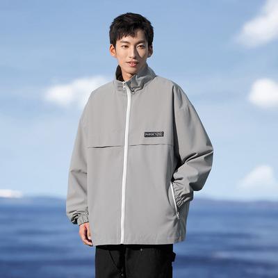 Уличная водонепроницаемая куртка со стойкой для мужчин, новая американская ветрозащитная куртка для альпинизма для подростков на весну и осень