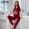 Thin Letter Sports Pajamas Women's Homewear Pajamas Leisure Suit