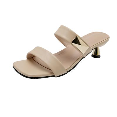 Модные флисовые тапочки с подкладкой для женщин, женские летние модные кожаные тапочки-сандалии с открытым носком на низком ходу, женский комплект халат и тапочки