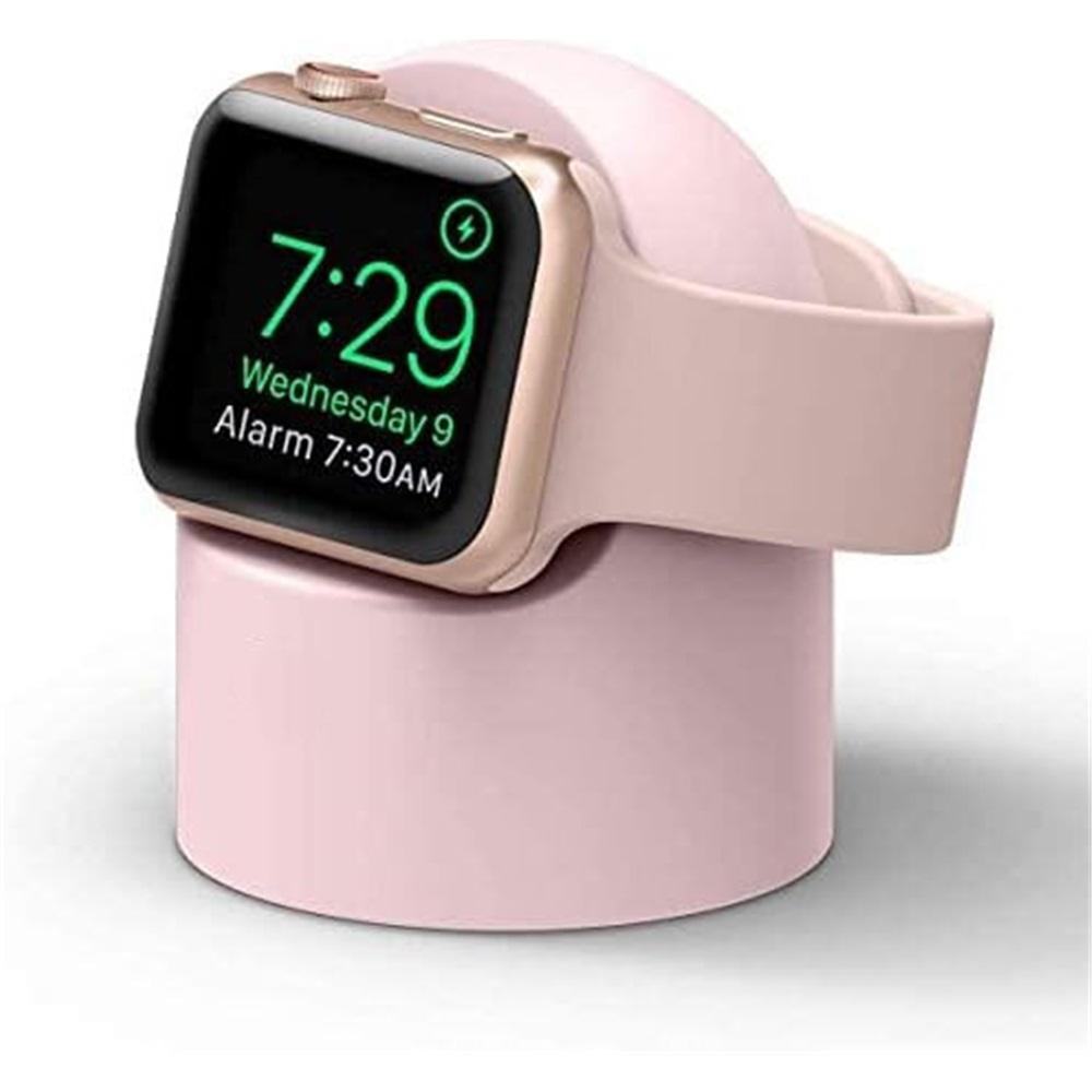 Подставка-зарядка для Apple Watch Series 9 8 Ultra 7 6 5 SE 4 3 2 Док-станция для зарядки Силиконовый кронштейн Держатель для зарядного кабеля iWatch