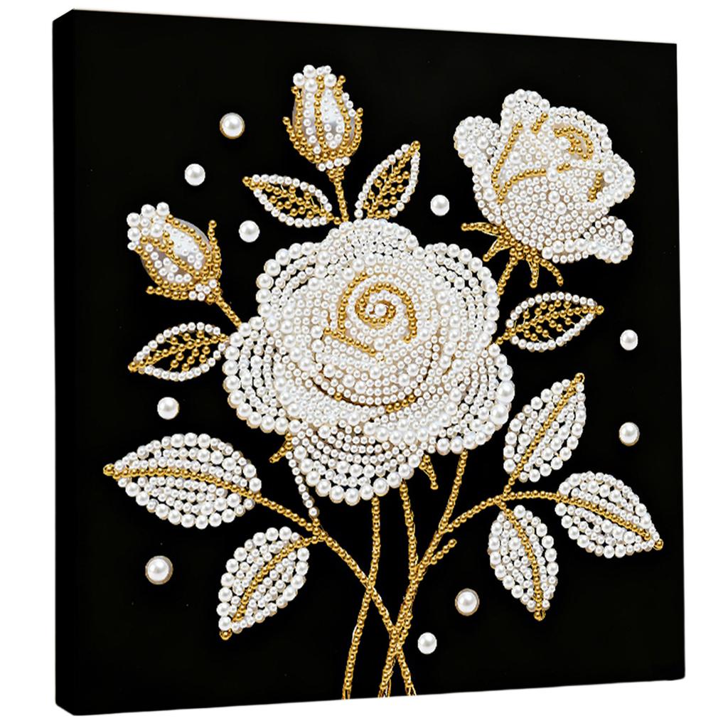 DIY Pearl Diamond Painting Gem Art for Home Wall Decor Diamond Dots Paintings Picture Arts Craft 25x25cm With Frame